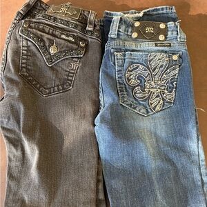 Miss Me Women's Embellished Jeans - Black and Blue